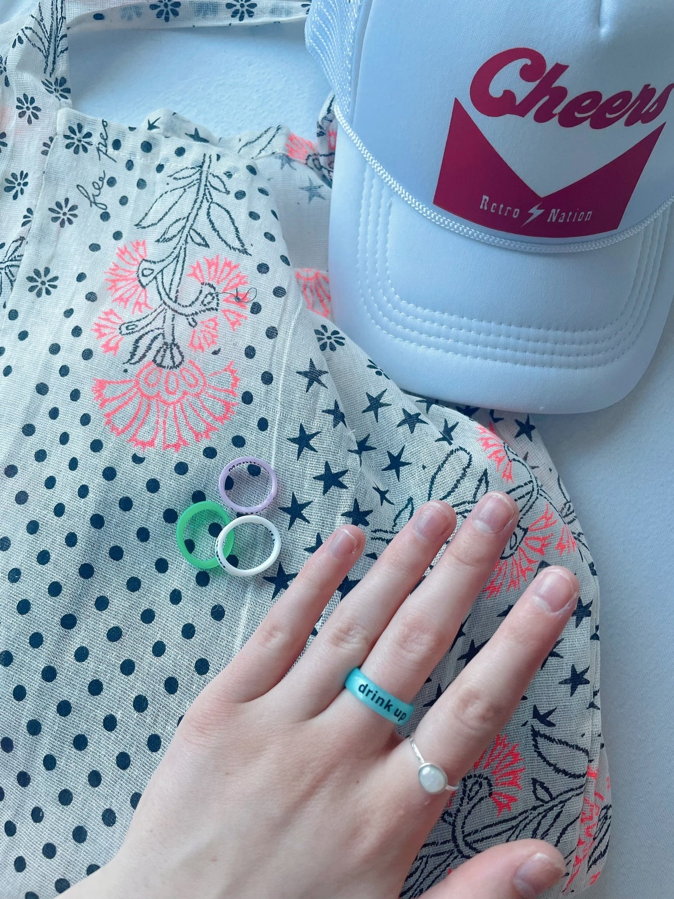 Flip Reversible drink up / hungover turquoise Rings - Image 16