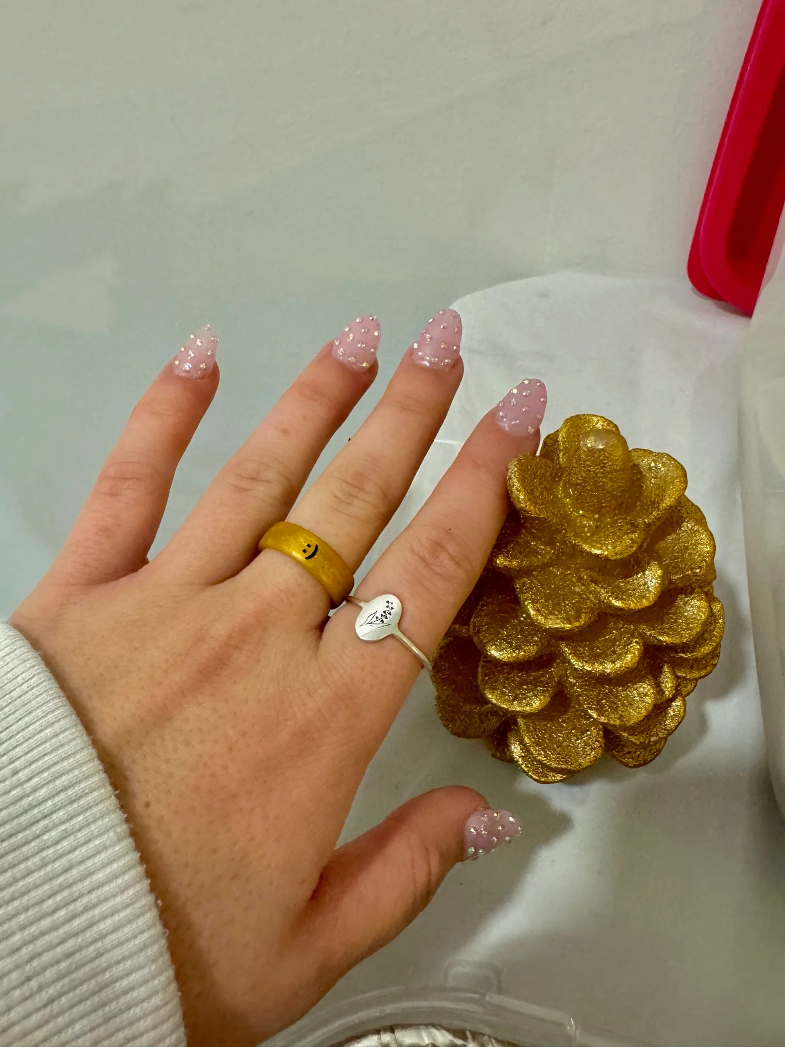 Flip Reversible smile / frown gold ring - Image 15